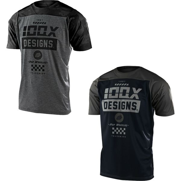 

ioqx short sleeve cycling jerseys summer mtb breathable bmx dh downhill jersey motocross bicycle t-shirt, Black