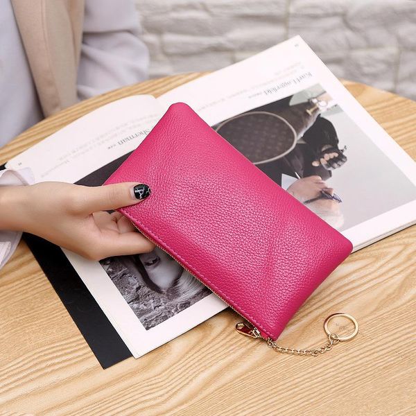 

wallets 2021 women's leather wallet clutch bag womens and purses, Red;black