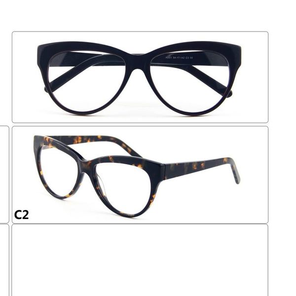 

fashion sunglasses frames acetate eyeglasses frame women prescription glasses decorative men round eyewear transparent oculos de grau rd, Black