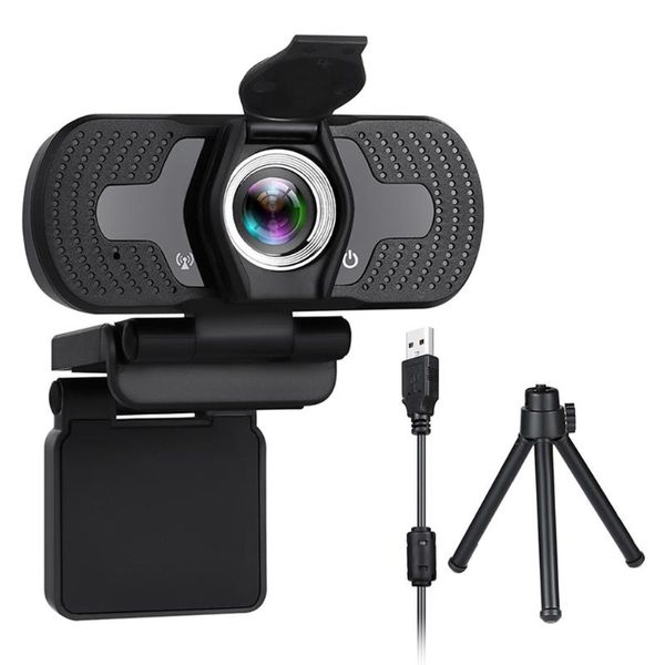 

usb2.0 wide angle full hd webcam 1080p drive video recording noise reduction conferencing with privacy cover and tripod pc