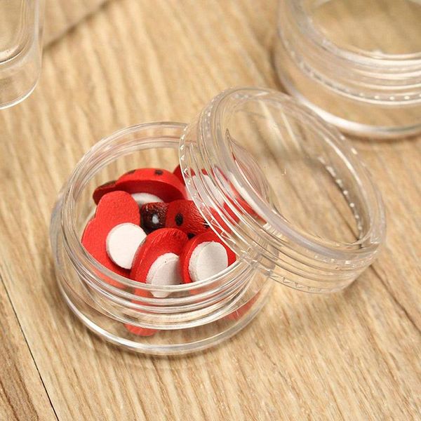 

storage bottles & jars 100 pcs 5ml clear plastic pot cosmetic containers sample container mini bottle kg66