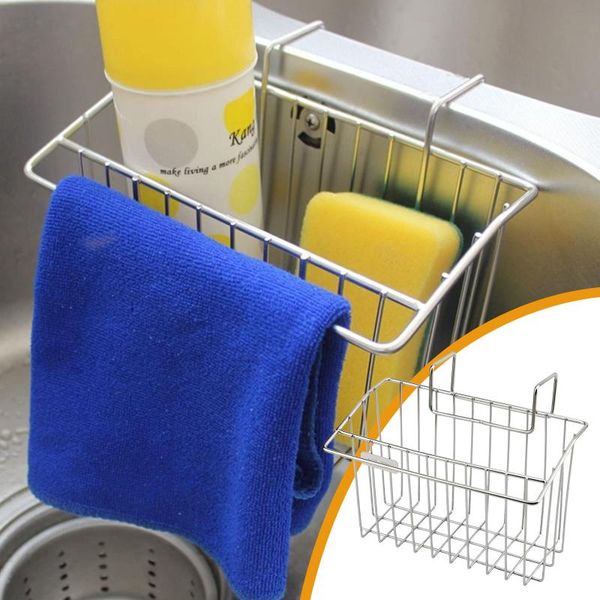 

kitchen storage & organization 304 stainless steel sponge rack dishwashing liquid hanging baskets drain basket bathroom accessories