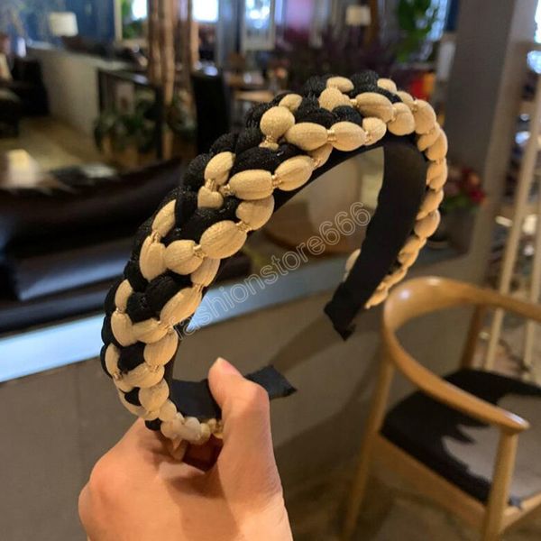 

fashion women headband braided entangled hairband classic turban casual individuality hair accessories, Silver