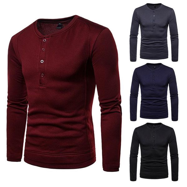 

men's t-shirts 2021 long-sleeved t-shirt european and american style youth solid color casual open tube round neck bottoming shirt, White;black