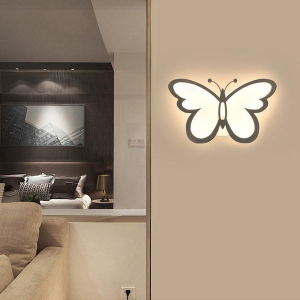 

wall lamp butterfly led small night bedside bedroom aisle cartoon acrylic minimalist creative