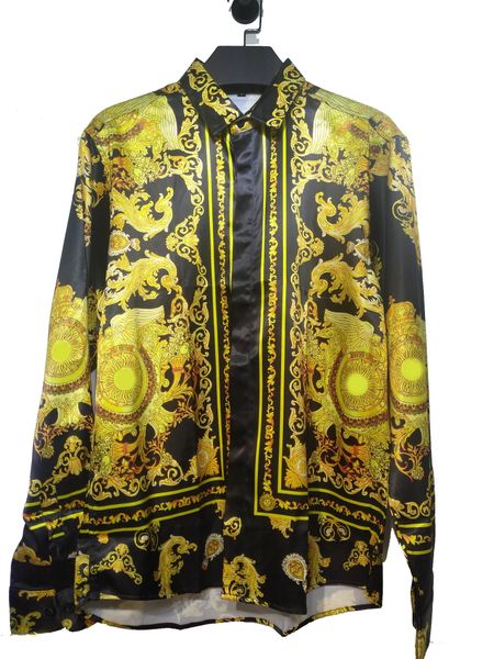 

men's casual fashion shirts a shoes spring and autumn business classic embroidery fashion long sleeve shirt -3xl#54, White;black