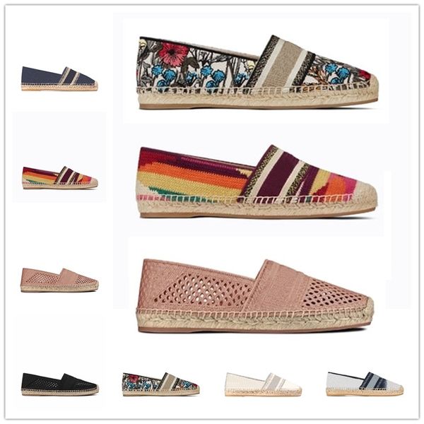

luxury women espadrilles designers leather slip-on casual shoes summer patchwork women flat casual espadrilles low cut white canvas shoes, Black