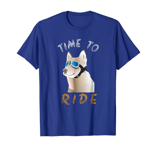 

time to ride motorcycle sidecar dog lover biker pet shirt, White;black