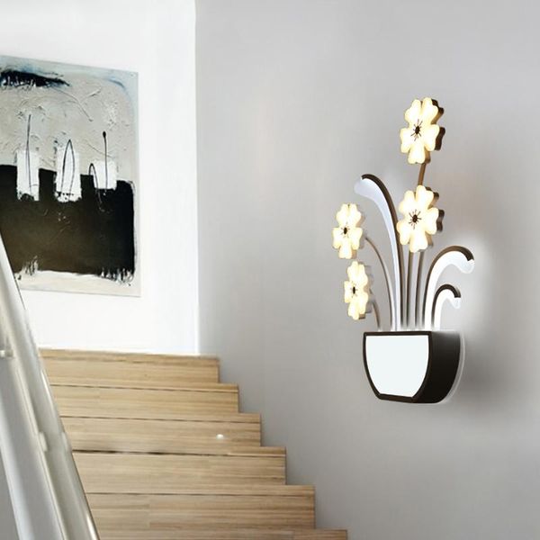 

wall lamp led nordic iron acryl flower light sconce for bar store foyer bedroom