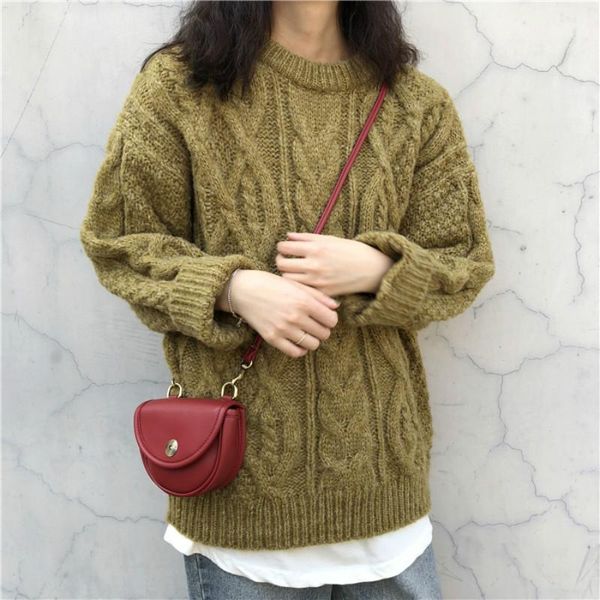 

women's sweaters autumn winter women casual sweater korean retro flowers round neck pullover jumper female all-match, White;black