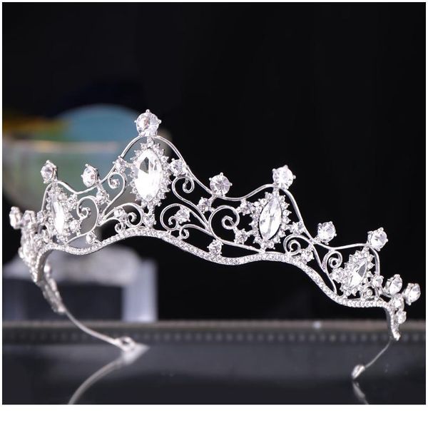 

baroque rhinestone crystal crown gold headdress queen crown prom party bride crown bride wedding hair accessories jewe jllvfn