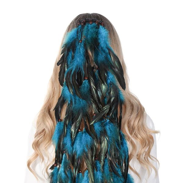

hair accessories haimeikang boho peacock headpiece headdress headband women festival feather hippie