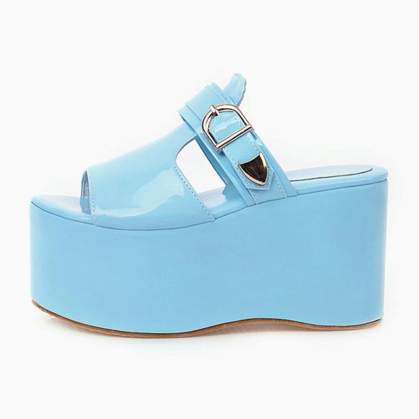 

sandals arden furtado 2021 summer fashion leisure women's shoes consice green blue buckles open-toed ladies slippers, Black