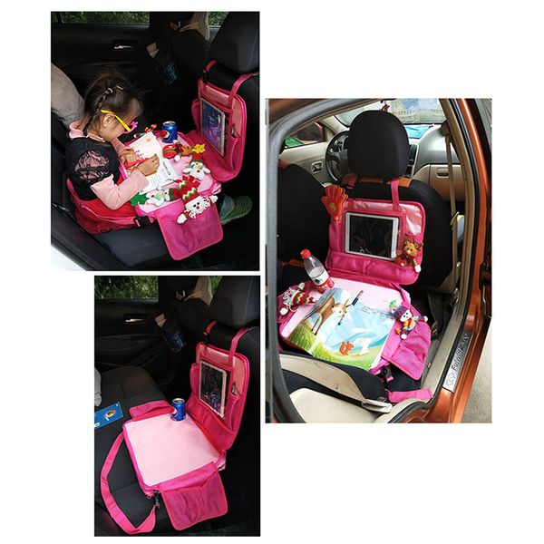 

convenient kids outdoor learning backpack multi pocket car seat hanging bag ipad or other tablet holder waterproof snack & play tray