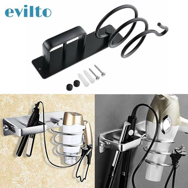 

bathroom shelves aluminum wall mounted hair dryer rack orgainer hairdryer straightener holder storage using shelf