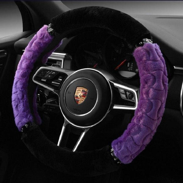 

steering wheel covers car cover short plush medium 38cm universal grip bt-407