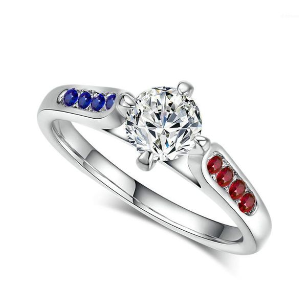 

ring for women exquisite vintage double color white gold party engagement gift fashion jewelry dzr0051, Silver