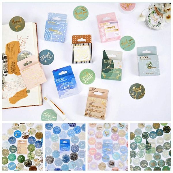 

gift wrap 46pcs/box thank you stickers envelope seal labels scrapbooking decals package decoration stationery supplies diary journal