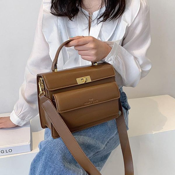 

cross body fashion women shoulder bags wide chain shape handbags luxury designer pu leather messenger bag lady big purses for 2021