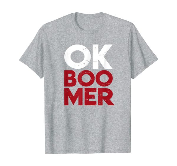 

ok boomer bold statement t-shirt, White;black
