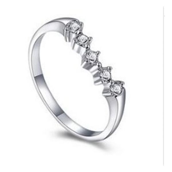 

crystal 925 silver lady's ring all size (yt-jd ) ddfs, Golden;silver