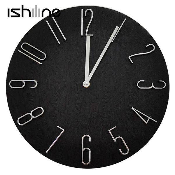 

wall clocks 3d clock modern design nordic brief living room decoration kitchen art hollow watch home decor