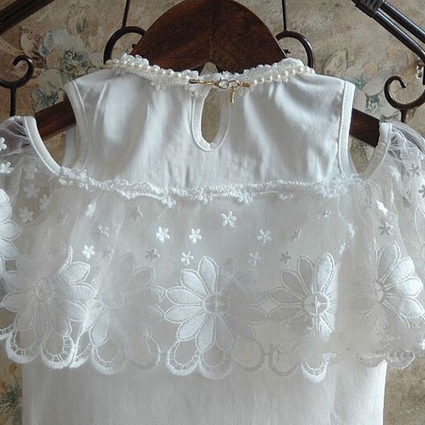 

shoulder 2021 children's girls summer off wear new striped shorts two piece set