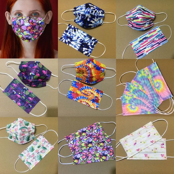 

new designer disposable butterfly print mask men women 95% filtration efficiency dustproof prevention of influenza face mouth masks