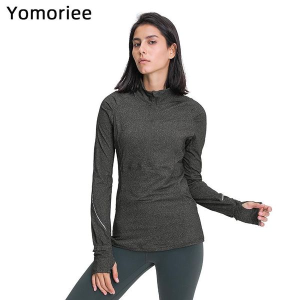 

yoga outfits 2021 long-sleeve reflective strip sports fitness workout for women gym wear running athletic stretchy yomoriee, White;red