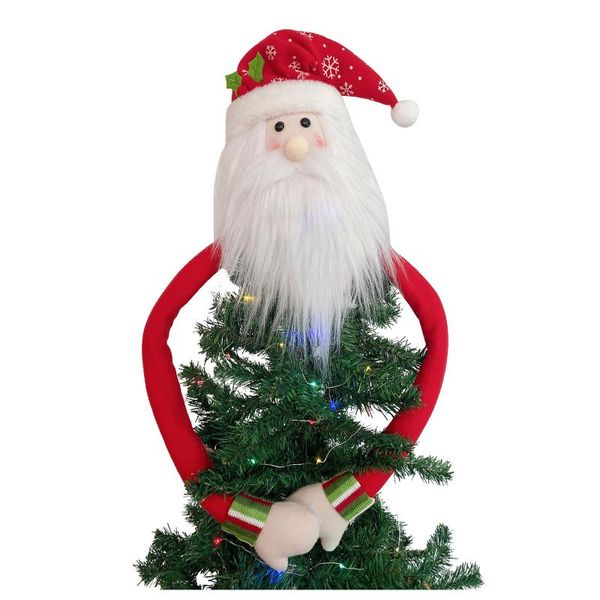 

christmas decorations snowman santa claus plush decoration tree crown