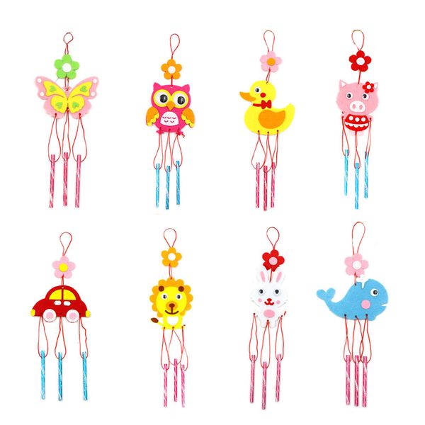 2021 DHL Kids DIY Wind Chimes Creative Sinta-se Artesanato Espuma Para Crianças Conjuntos Jardim Home Party Acessórios