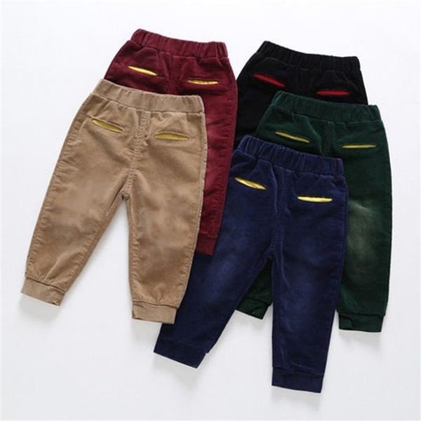 

new spring corduroy kids pants casual boys pants clothes girls pants children clothing enfant fille toddler trousers 2-7t 210303, Blue