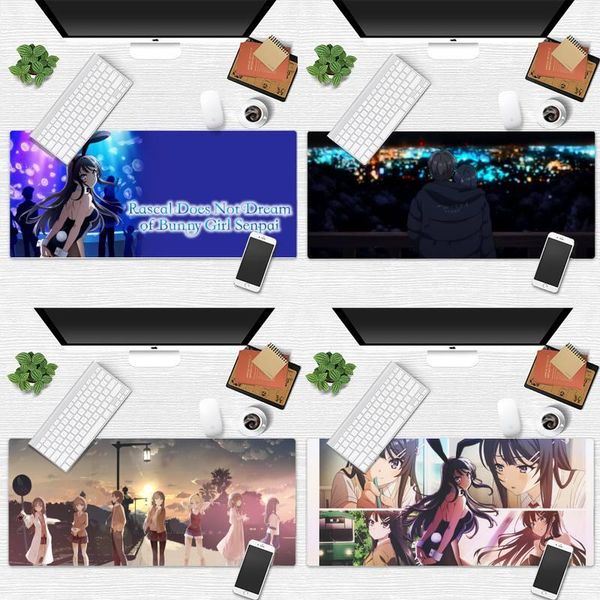 

mouse pads & wrist rests sakurajima mai anime girl beautiful mat desk table protect gamer office work large pad mats non-slip lapcushion