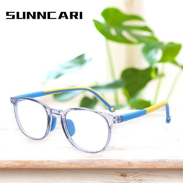 

fashion sunglasses frames kids anti-blue light glasses children ultralight round eyeglasses boys girls myopia eyewear blue blocking computer, Black