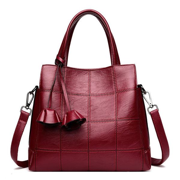 

evening bags xiaoning manufacturer direct sales middle aged mother lady handbag fashion versatile soft leather women's bag three layer