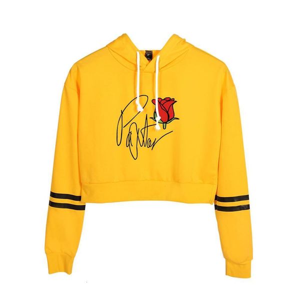 

payton moormeier hoodie sweatshirt high waist hoody full sleeve length young lady k pop style fashion pullovers crop, Black