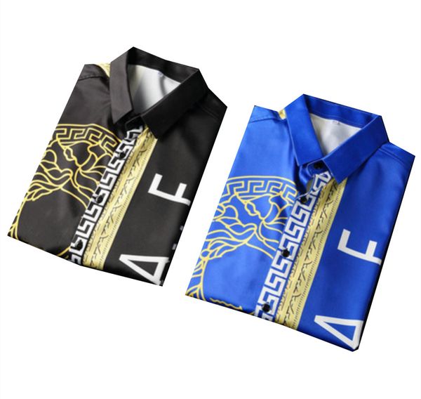 

2021 luxury designer men's suit fashion casual shirt brand spring and autumn slim the most fashionable clothing #12, White;black