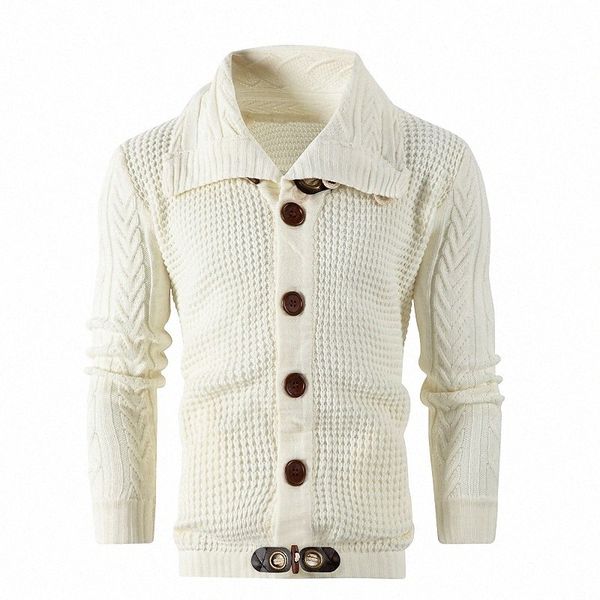 

men's cardigan solid color long sleeve sweater cardigans shirt collar winter white light gray black 85tk#, White;black