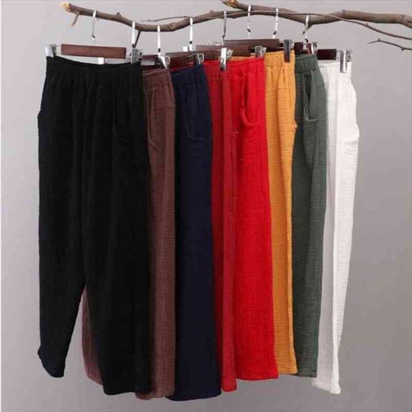

womens fashion cotton linen pants plus size soft brand pencil pants plus size trousers black white brow 6xl 7xl
