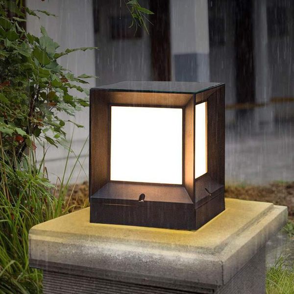 

solar lamps beiaidi waterproof landscape lawn lamp outdoor garden gate pillar light villa el fence pathway column stigma