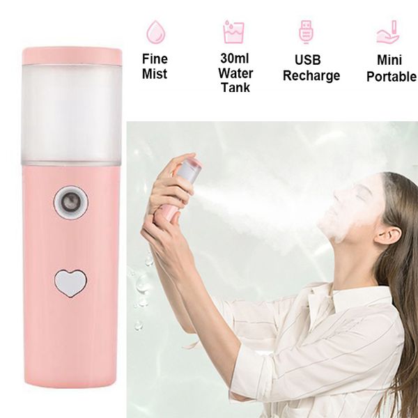 

2020new usb recharge mini portable facial steamer nano mist sprayer face steamer body nebulizer skin moisturizing beauty machine