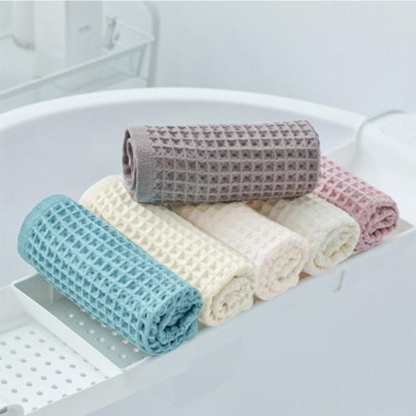

towel bathroom solid color cotton waffle weave towels ultra soft absorbent quick drying hand 4 colors