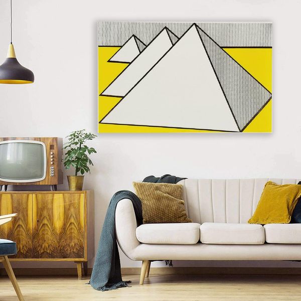 

roy lichtenstein "the great pyramid" home decoration handcrafts /hd print oil painting on canvas large wall art canvas picture 210