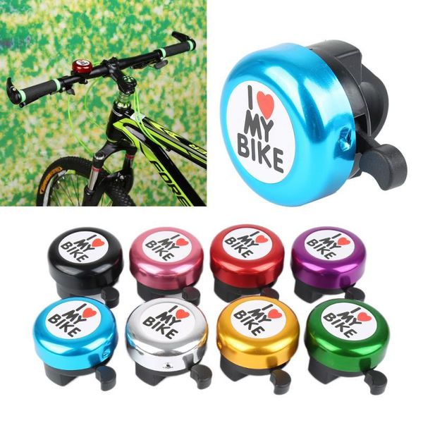 

bike horns bicycle bell metal handlebar alarm warning mini heart random colors cycling accessories