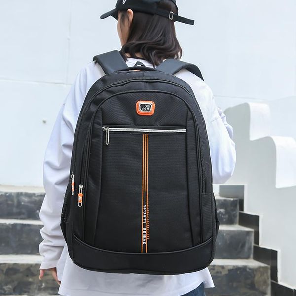 

backpack leisure outdoor sports for men women 2021 fashion simple student school backbag camping hiking back pack male black