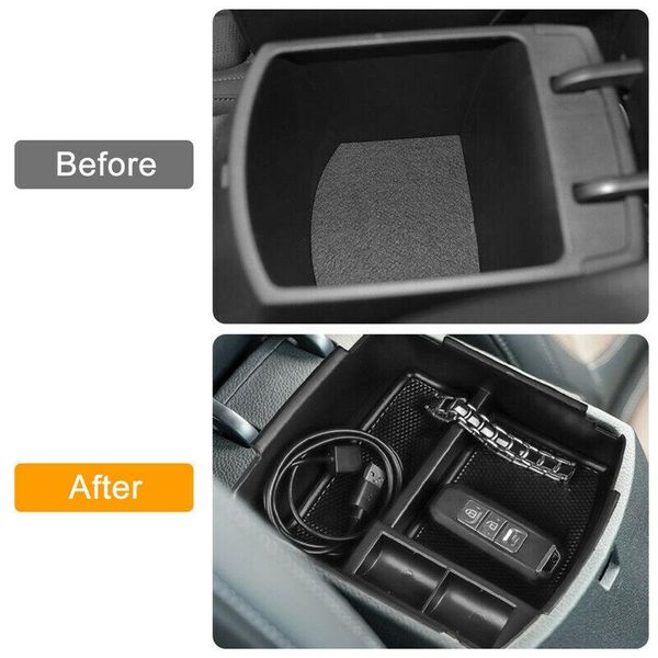

car organizer black storage box tray abs for kia seltos 2021-2021 high quality
