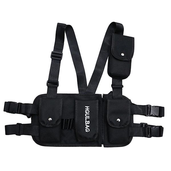 

men chest rig bag women waist pack hip hop shoulder crossbody man west vest chest black streetwear bags