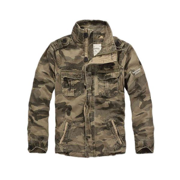

denim camouflage military stand collar army camo et outwear overalls men winter thick pure cotton casual coat xxl, Black
