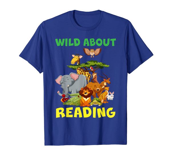 

wild about reading tee shirt back to school kids teachers, White;black