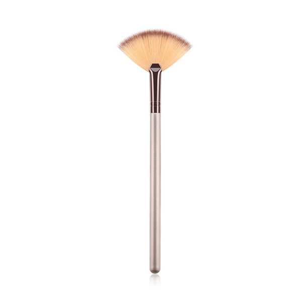 

professional fan makeup brushes highlighter contour face loose powder brush champagne gold cosmetic beauty tools 20 pcs j072